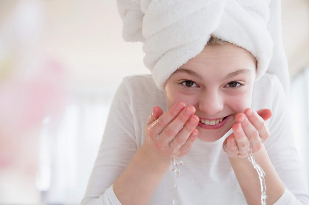 United Salt Corporation - Girl Washing her face