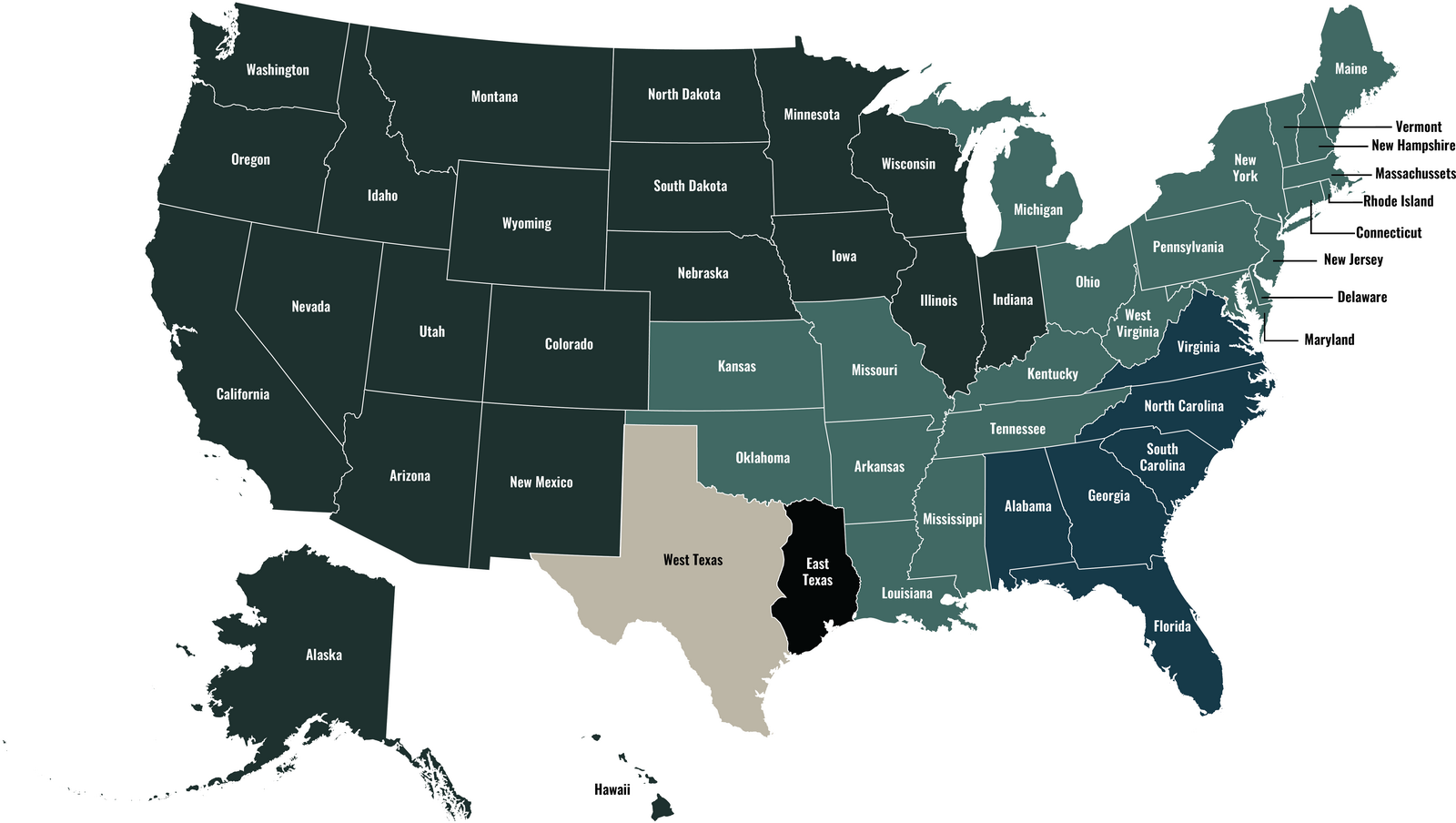United Salt Corporation - Territory map